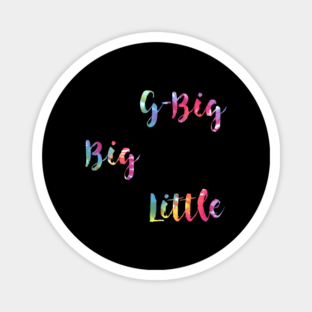 Tie Dye Big Little Magnet by lolosenese